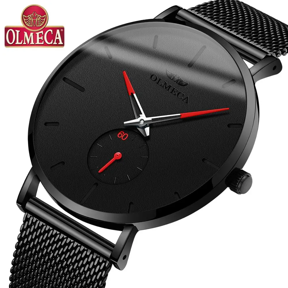 

OLMECA Men's Luxury Fashion WristWatch Chronograph Luminous Hands 30M Waterproof Quartz Watches Auto Date Relogio Masculino