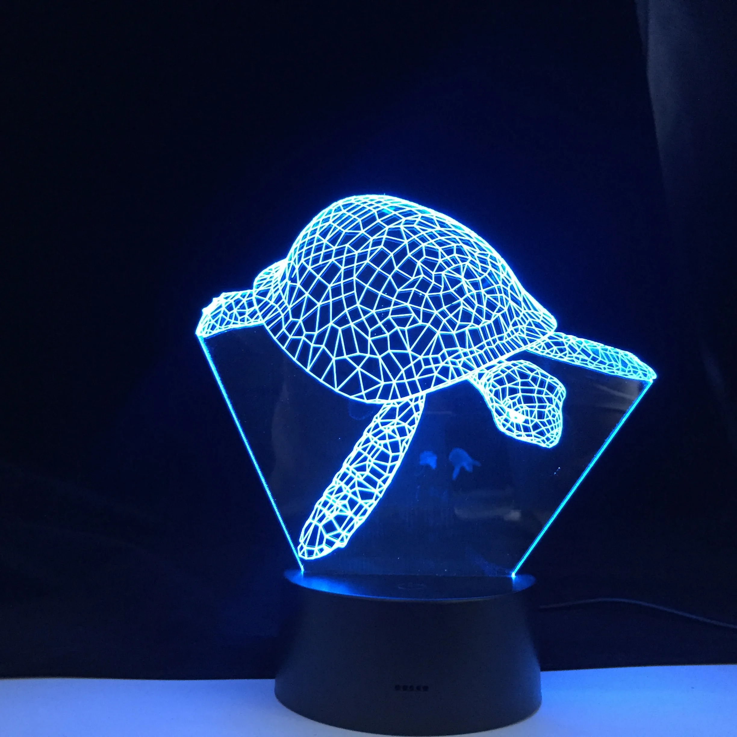 Светодиодная 3d-лампа в виде морской черепахи настольный ночник с иллюзией