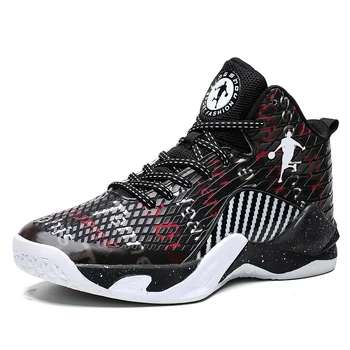 

Spring and Autumn Trend Men's Shoes Lace-up Sneakers Large Size Casual Shoes High-top Non-slip Wear-resistant Basketball Shoes