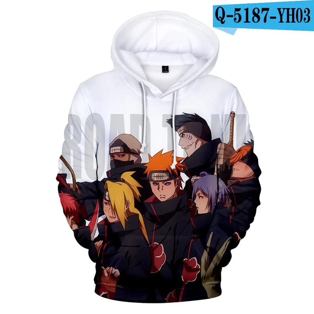 color at picture kids Spring/Autumn 3D Naruto Hoodies Thin Stylish 3d Sweatshirts Boys/girls With Hat Print Naruto 3D Hooded Hoody Clothe Coat - Цвет: color at picture