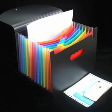 13 карманов A4 размер письма портативный держатель для документов Черная папка для документов стол хранения аккордеон файл продукта бумага для хранения