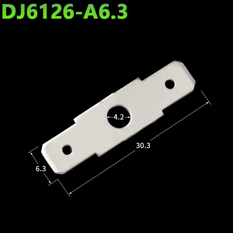 100pcs/lot 6.3 double connector bilateral capacitance connecting terminal motor DJ6126-A6.3 | Обустройство дома