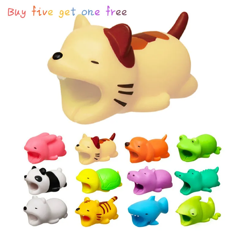 

Animal Cable Bite Protector Winder Cute Cartoon Cover Protect Case Wire Organizer Holder For IPhone Huawei xiaomi Earphone cable