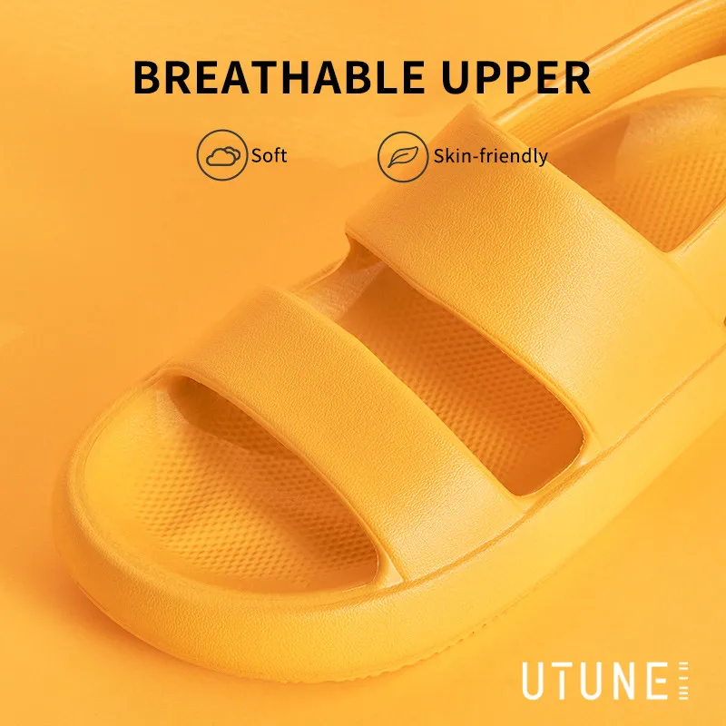 Women Sandals Summer Platform Shoes Beach Outside EVA Slides Slippers Men Soft Thick Sole Non-slip Indoor Plus Size 42 43