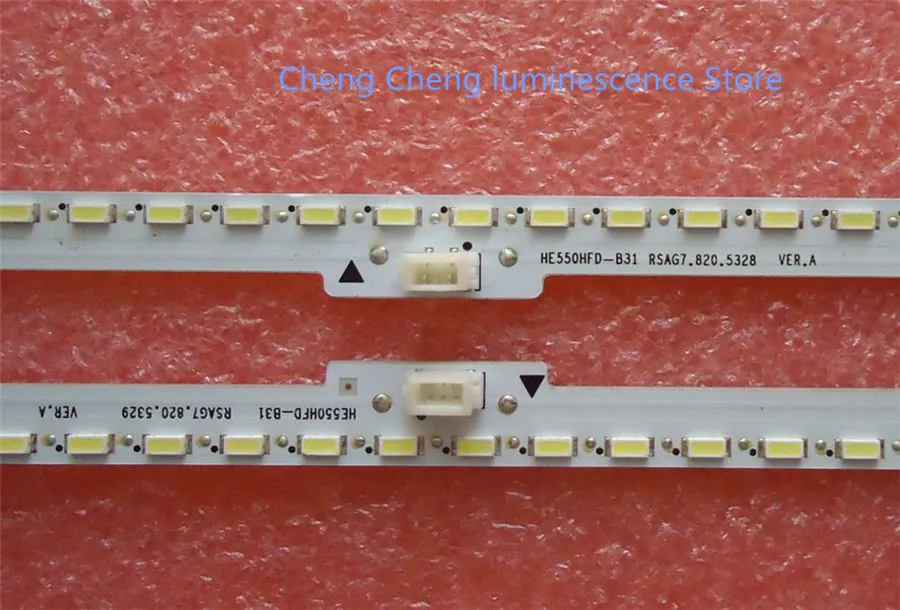 10 Pezzi/Lottp 55 "Rsag7.820.5328 Rsag7.820.5329 Per Hisense Striscia Del Led 54 Led 377 Millimetri 100% Nuovo