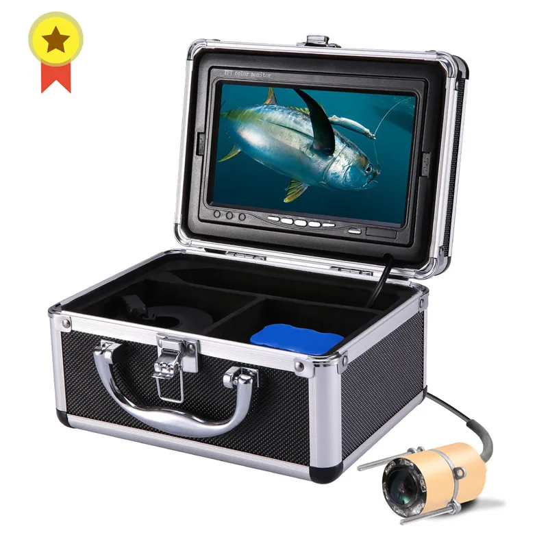 Luckylaker vídeo peixe finder 7 Polegada lcd monitor kit câmera para o inverno subaquática pesca no gelo manual backlight menino/presente masculino