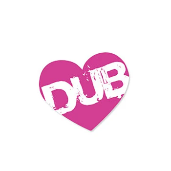 

Noizzy DUB Heart Pink Car Stickers Ipad Pro Decals Motorcycle Bicycle Helmet Laptop Suitecase Cup Vinyl Hellaflushed Accessories