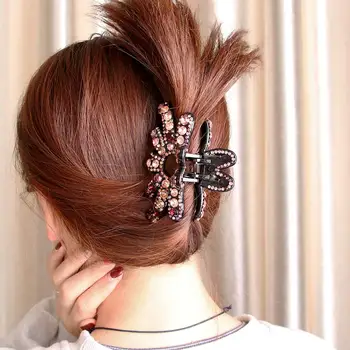 

1 Pcs Elegant Crystal Hair Claw Metal Alloy Rhinestone Grab Clip Clamp Women Hair Style Accessories Headwear Hair Jewelry