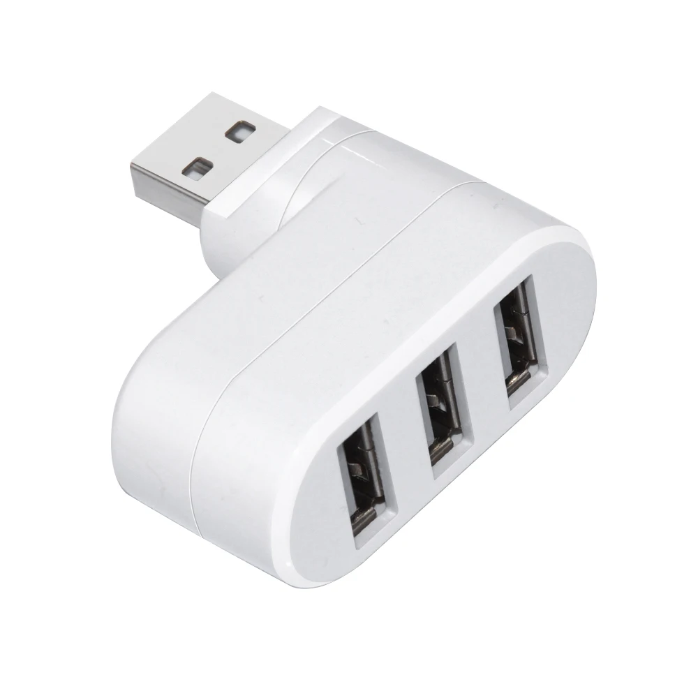 Вращающийся высокоскоростной usb-хаб с 3 портами 2,0 USB разветвитель адаптер для ноутбуков/планшетных ПК периферийных устройств