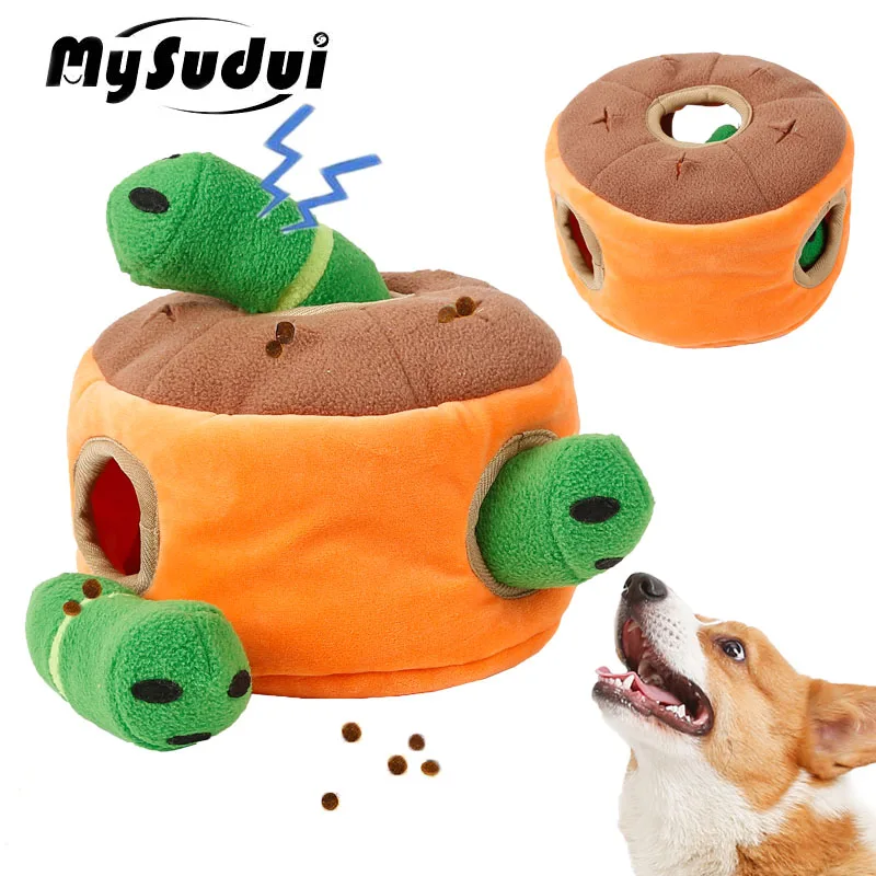 Puppy Chew Toy Sniffing Dog Toy Squeaky Plush Treat Dispenser IQ Puzzle  Toys Stress Reliever Interactive Ball Dog Snuffle Bowl - AliExpress