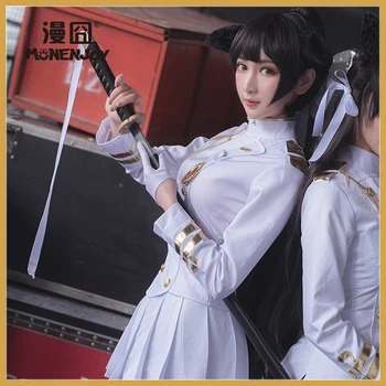 

Collection Dresses Azur Lane Takao and Atago Uniform Women Skirt Lady White Battleframe Cosplay Costume Adult Outfit Clothing