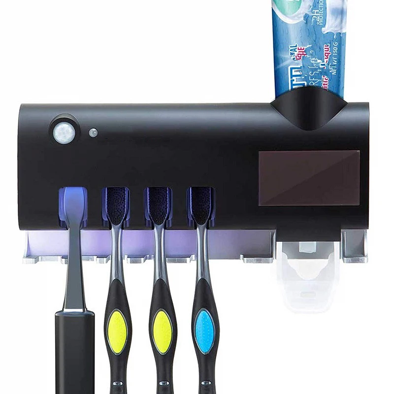 диспенсер 3 в 1 диспенсер, держатель и уф стерилизатор зубных щеток. дезинфицирующий держатель для зубных щеток ultraviolet toothbrush sterilizer. держатель для зубных щеток и пасты 3 яруса d-5118. держатель для щеток с ультрафиолетом. дезинфицирующий держатель для зубных щеток ultraviolet toothbrush sterilizer.