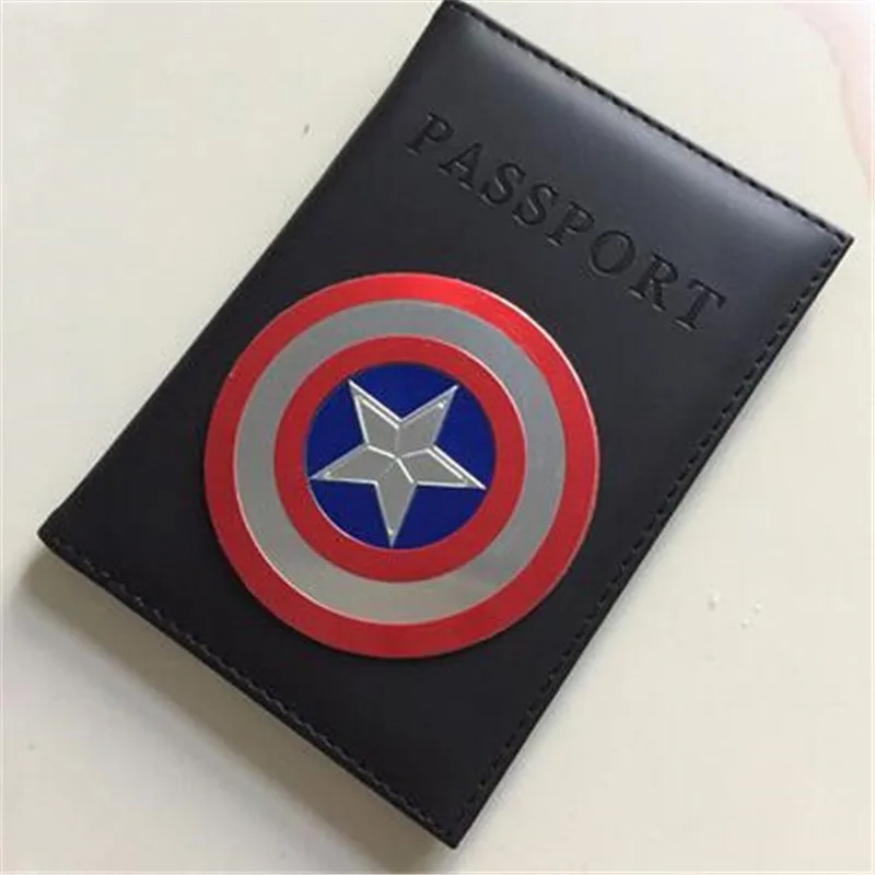 Marvel фильм игра щит Капитан Америка периферийный Металлический Щит многофункциональный дорожный паспорт протектор пакет документов