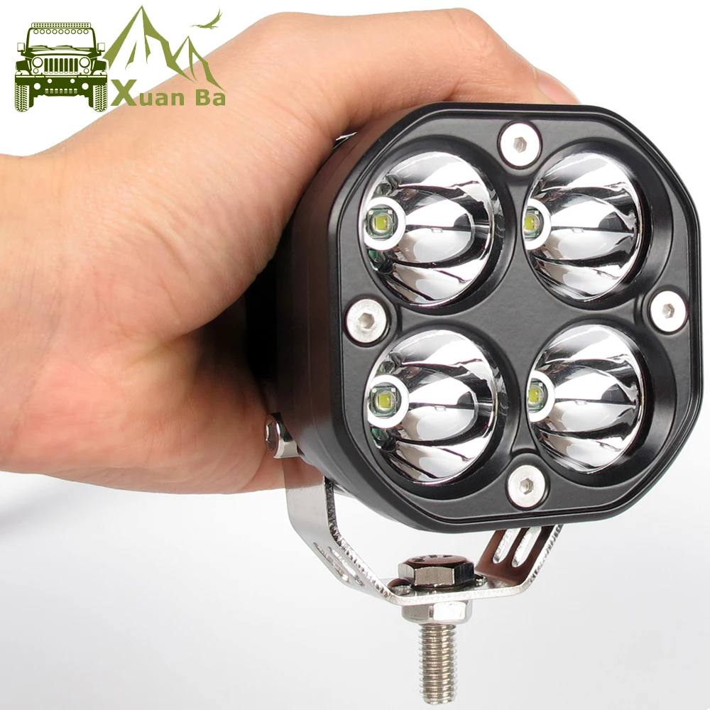 3 Inch Led Work Light Bar 12V 24V For Car Yellow Fog Lamp 4x4 Off Road Motorcycle Tractors Driving Lights White Square Spotlight car led light work light led light bar