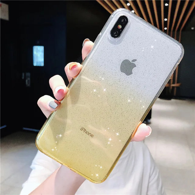 Чехол для iPhone 11 с блестящими градиентными цветами чехол телефона Pro X XR XS Max 6 7 8 Plus