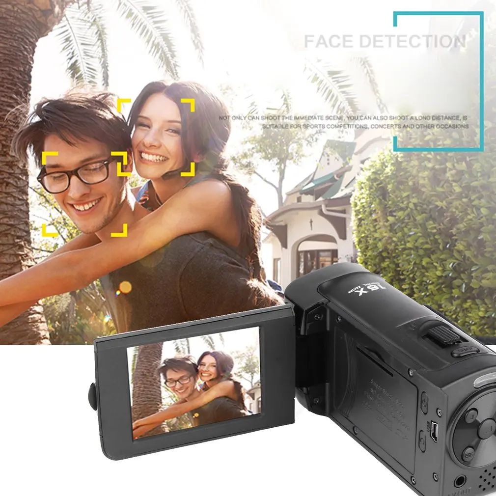 1080P Цифровая камера HDV видеокамера 16MP 16x зум COMS сенсор 270 градусов 2,7 дюймов TFT ЖК-экран