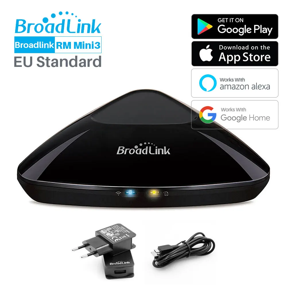 RM Pro-EU Plug Broadlink RM Pro RM Mini3 WI-FI ИК RF Smart ПДУ интеллектуальная Автоматизация дома приложение Управление работает с Alexa и Google Assistant - Комплект: RM Pro-EU Plug