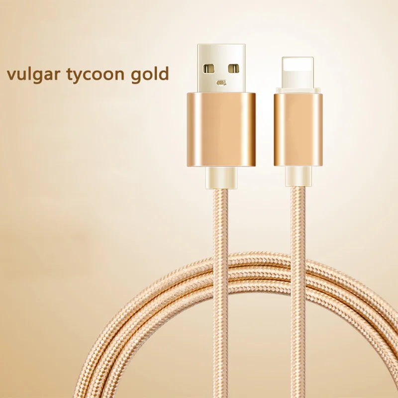 20 см 1 м 2 м 3 м USB кабель для быстрой зарядки для iPhone XR Xs Max X 6 6s 7 8 Plus 5s iPad зарядное устройство Шнур происхождения аксессуар длинный провод - Цвет: Золотой