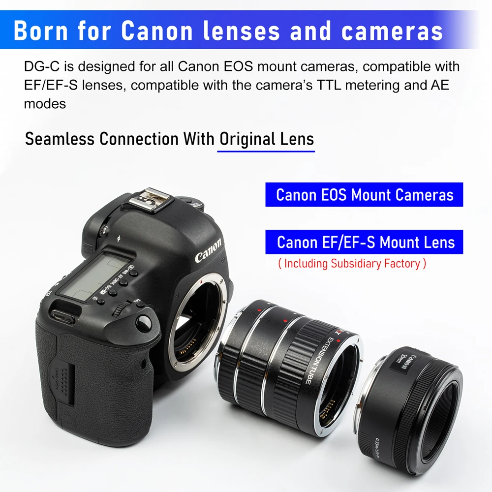 Tubo de Extensão para Canon EOS 2000D