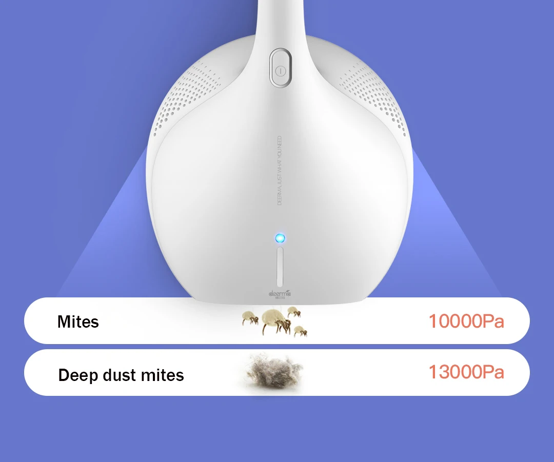 Xiaomi Mijia Deerma пылесос, уничтожающий бельевых клещей очиститель ручной фонарь и тепловой шок УФ лампа удаляет клещи сильный всасывающий очиститель