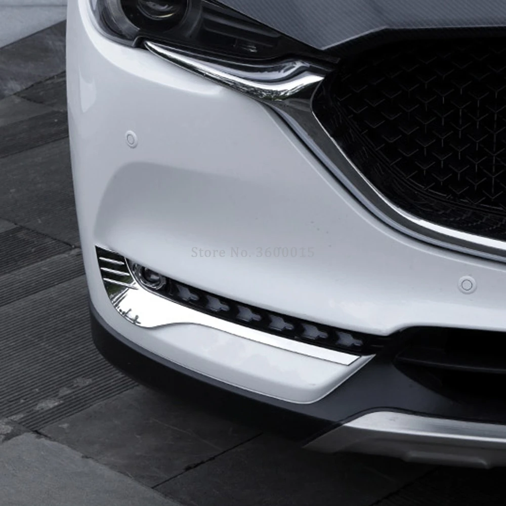 Для Mazda CX 5 CX5 KF 2017 2019 2020 Хромированная передняя нижняя противотуманная фара