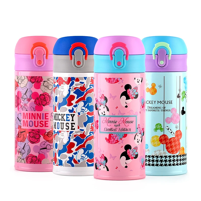 

350ML Disney Mickey Minnie Cup 304 Stainless Steel Water Bottle Vacuum Insulation Drinkware Feeding Baby Cups Women Girl Gifts