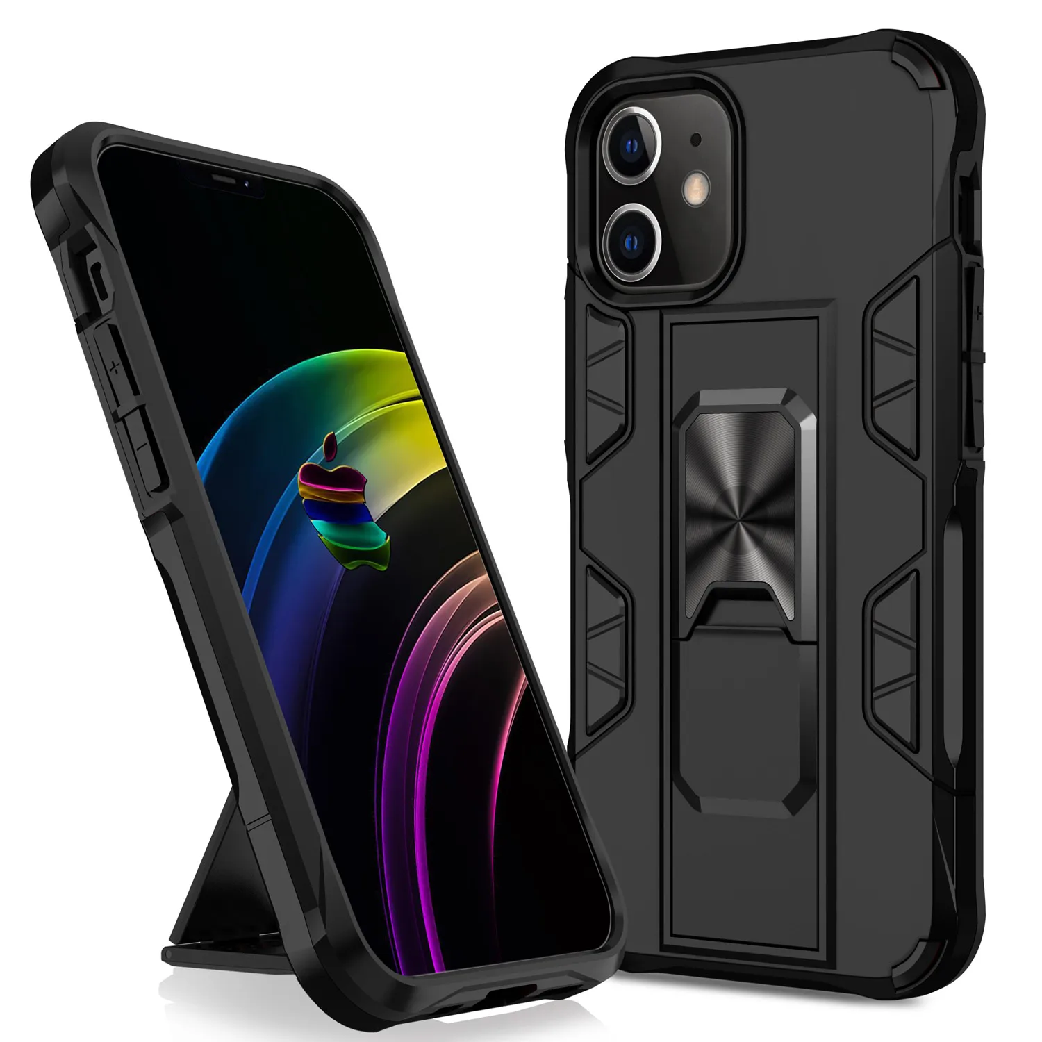 Противоударный бронированный чехол с подставкой для iPhone 12 11 Pro Max 6 6S 7 8 Plus X XS XR