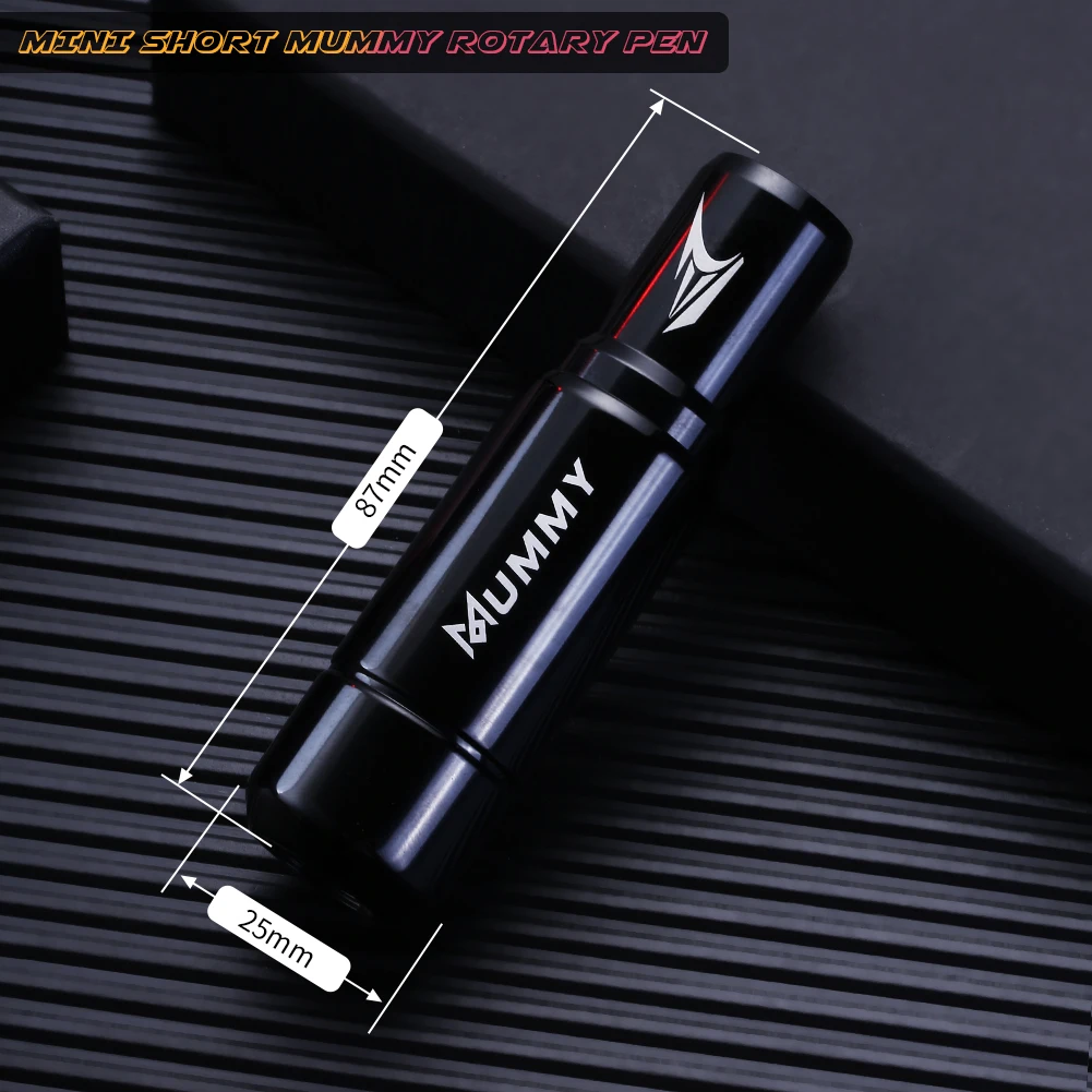 Mummy Rotary Tattoo Machine Coreless Motor For Makeup  Eyebrow 10000rpm Tiny Tattoo Pen RCA Connector