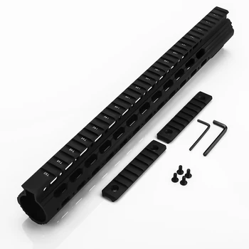 

Magorui PRO Model 4/AR15 Rifle 15" Super Slim Free Float Handguard With 2 Drop-in Rails
