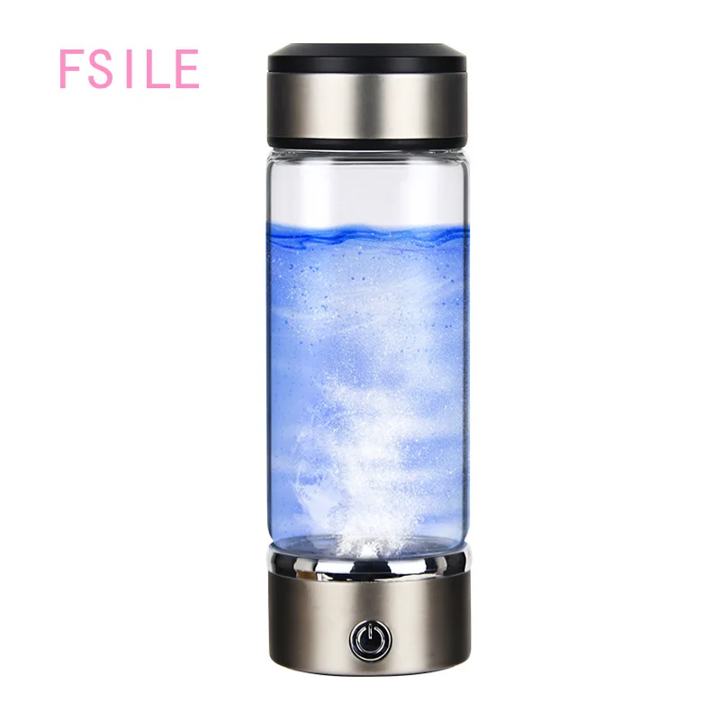 

FSILE Fashion Classic New Gift Rechargeable Quantum Hydrogen-rich Water Cup Hydrogen Water Cup Pure Color Health Care Cup Glass