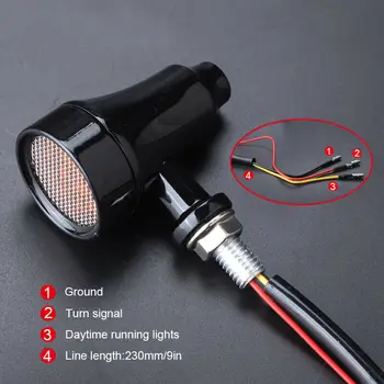 

Tail Light Turn Signals 12V (Left & Right) Aluminum Motorcycle LED Black Bullet