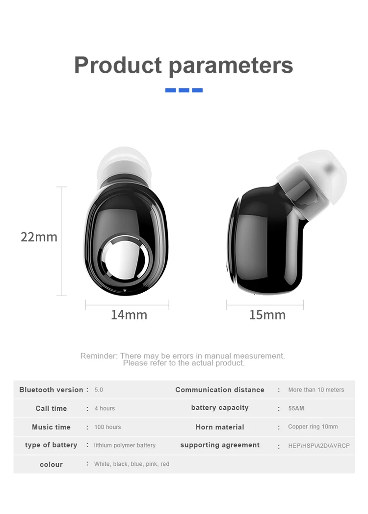 L15 мини-наушники-вкладыши Bluetooth 5,0, спортивные HiFi Беспроводные наушники с микрофоном, наушники-вкладыши, стерео звук, наушники для телефона