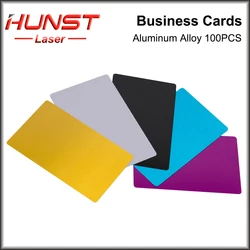 Hunst – cartes nominatives pour Machine de marquage Laser, 100 pièces/lot, feuille de métal en alliage d'aluminium multicolore, matériau de test pour Machine 