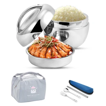 

Double Wall Vacuum Food Container 304 Stainless Steel Lunch Box Insulated Thermos Office School Bento Lunchbox Set Japanese