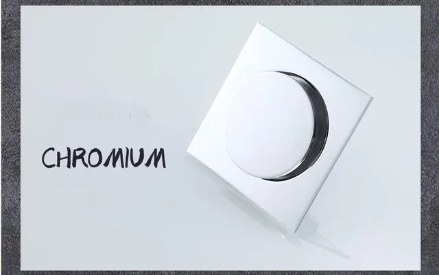 مصفاة أرضية مربعة قياس 10 × 10 سم، نحاس أسود/كروم.