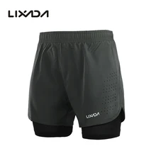 Lixada-Shorts de course 2 en 1 pour hommes, à séchage rapide, respirant, entraînement, Jogging, vélo et cyclisme