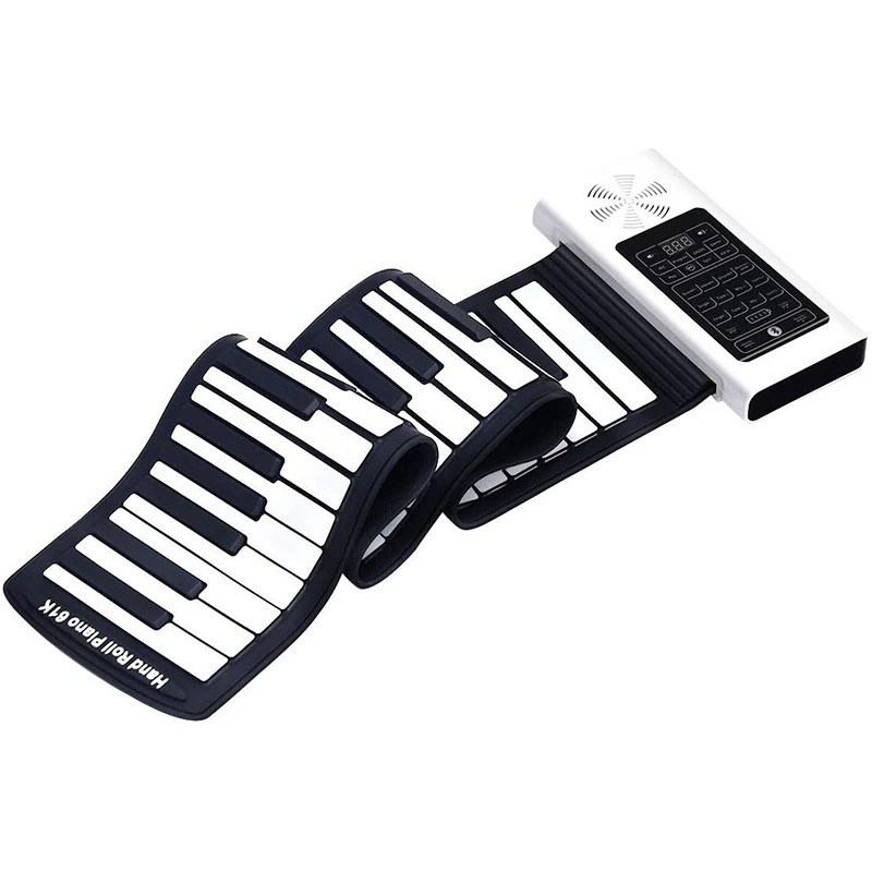 

Electric Roll Up Piano Portable Foldable 61 Keys Electronic Music Keyboard Piano Battery or USB Powered with Louder Speaker