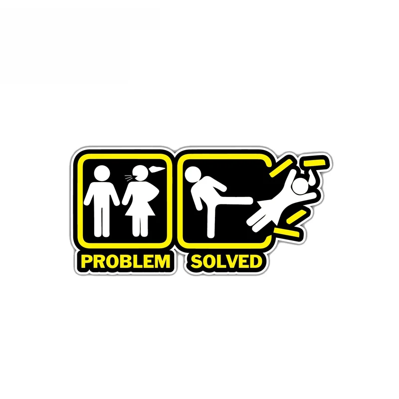 

Funny Annoying Wife Girlfriend Problem Solved Car Sticker Creative Decal Waterproof Accessories PVC,12cm*6cm