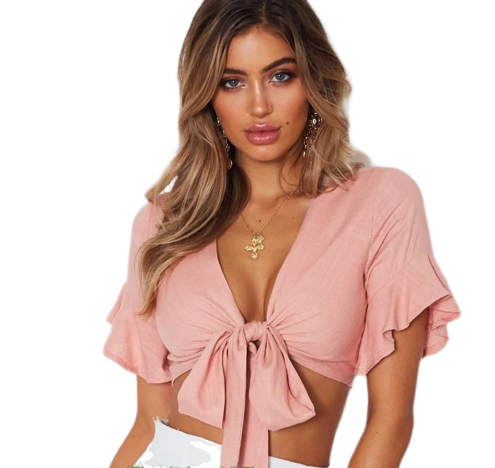 Новое поступление 2019 лидер продаж пикантная женская повседневная майка Hirigin кроп