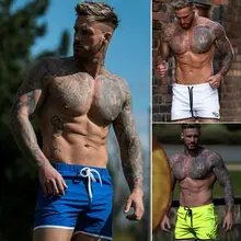 Модные мужские шорты, летняя одежда для плавания, плавки, Пляжные штаны, спортивные боксеры, горячая распродажа, пляжная одежда, Шорты для плавания