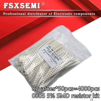 

80values *50pcs=4000pcs 0805 5% SMD resistor kit Assortment Set 10R~910K
