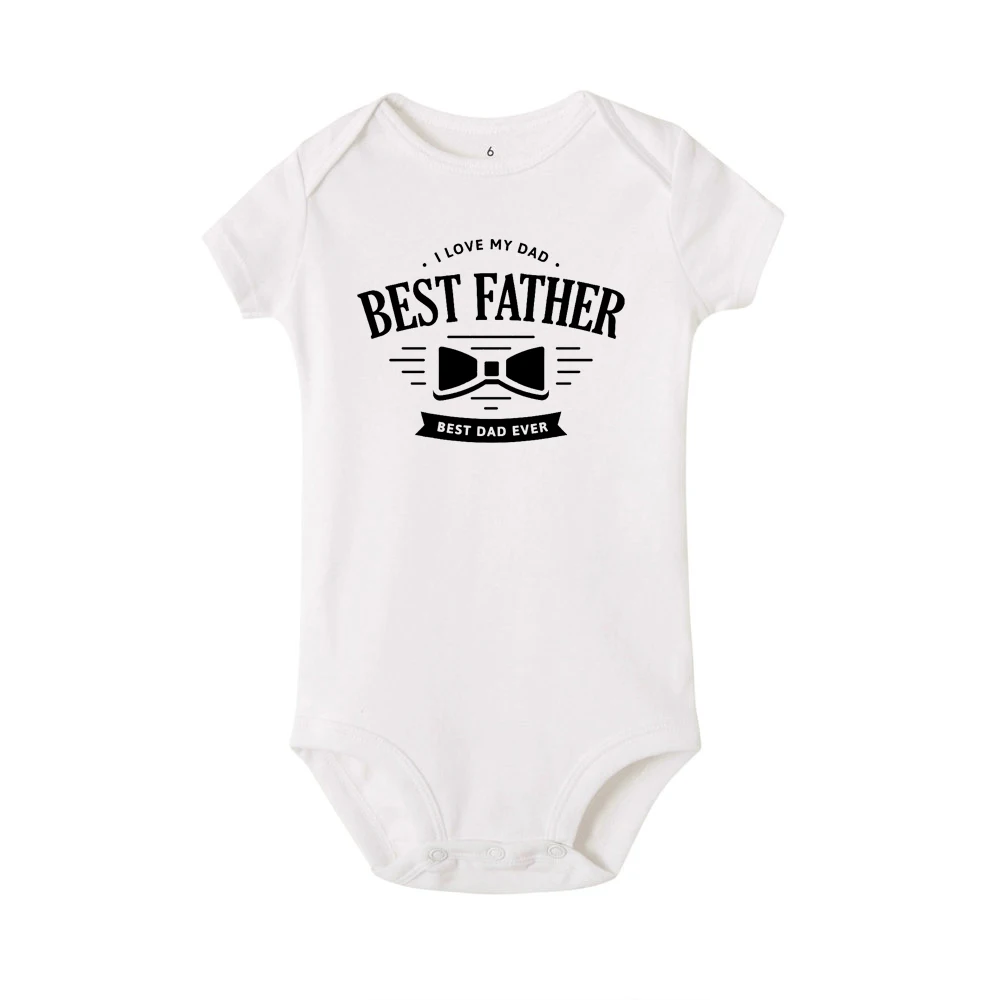 Best Dad Ever/Летняя Одежда для новорожденных; хлопковое боди для мальчиков и девочек; Забавный милый костюм каваи с короткими рукавами для младенцев