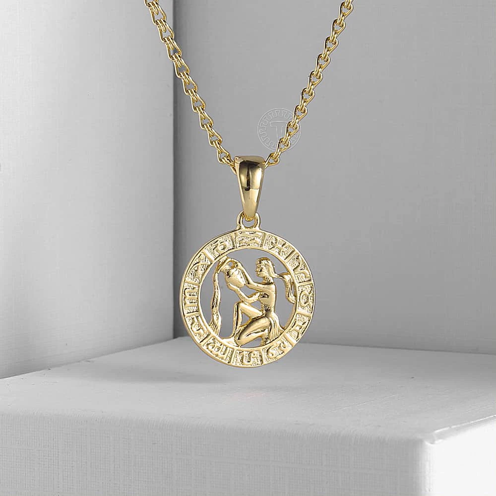 Fashion Aquarius Zodiac Sign Pendant 