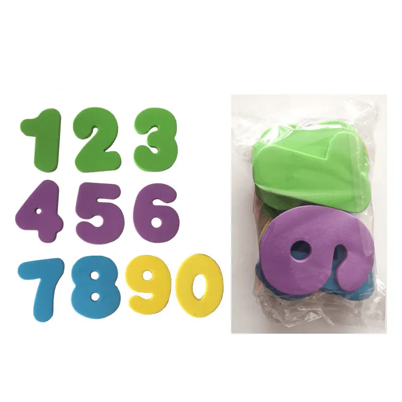 Bathtub Bathroom Education Learning Toys Foam Letters Alphanumeric Total Bubble Stickers Children's Puzzle DIY Toy Set 36Pcs New 16