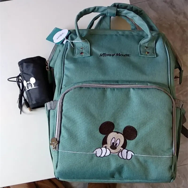 Disney Mommy сумка для подгузников большой емкости путешествия рюкзак для подгузников с анти-потери молнии детская сумка для прогулки с ребенком Прямая поставка DS8011