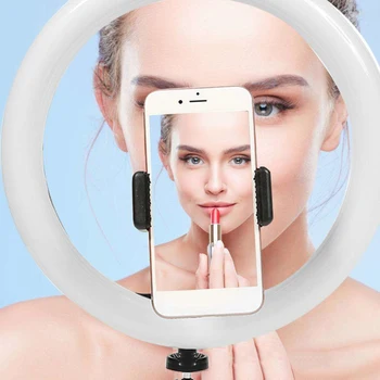 

6/8/10 inch VELEDGE Ring-shaped Adjustable Fill LED Ring Light Live Video Makeup Lamp USB Powered Photographic Lighting