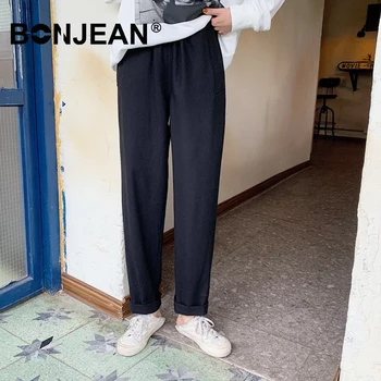 

Casual Pants Women Joggers Baggy Gray Black Pants High Waist Trousers Ladies Spring Autumn Streetwear Z115