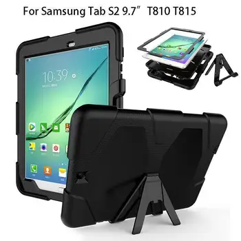 

Armor Cover For Samsung Galaxy Tab S2 9.7 Case T815 T810 T813N T819N Kickstand Tablet Shockproof Heavy Duty With Stand Shell