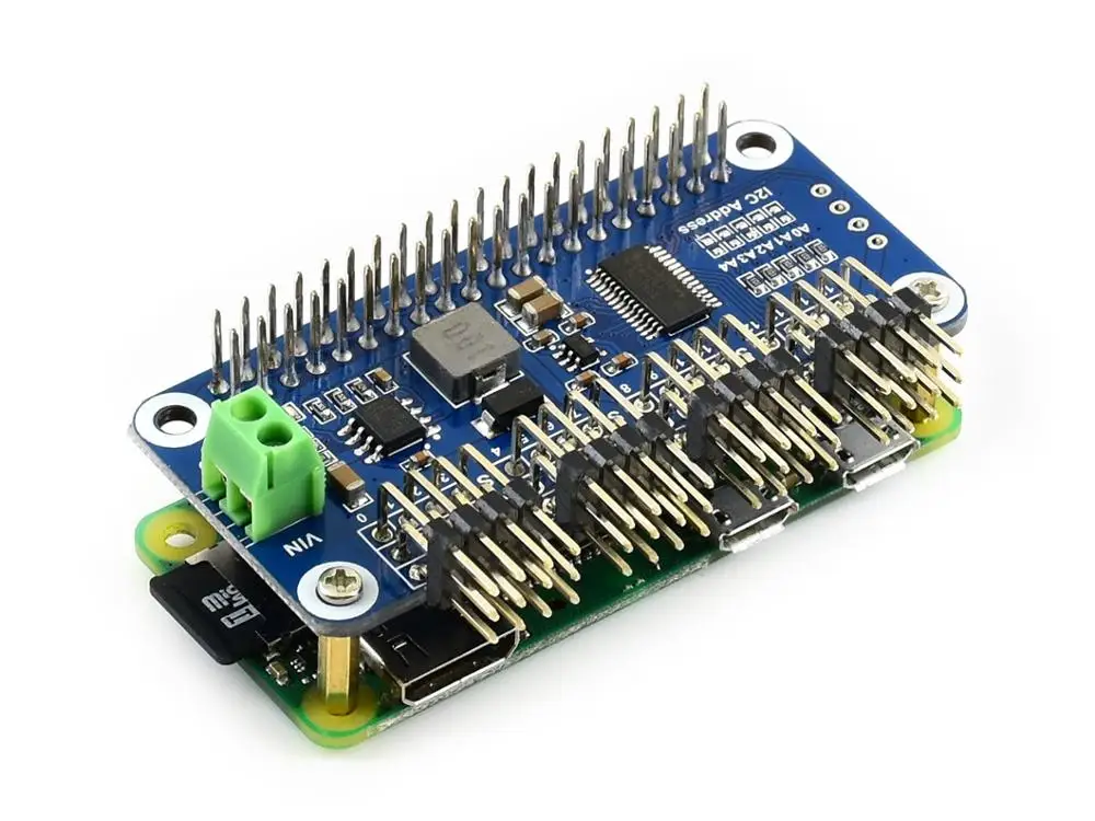Waveshare Servo головной убор для водителя(B) для Raspberry Pi, 16 каналов, 12-разрядный, I2C Интерфейс, правый угол выносной