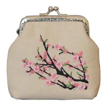 

DIY Embroidery Flower Tree Purse Wallet Needlework Sewing Cross Stitch Materials